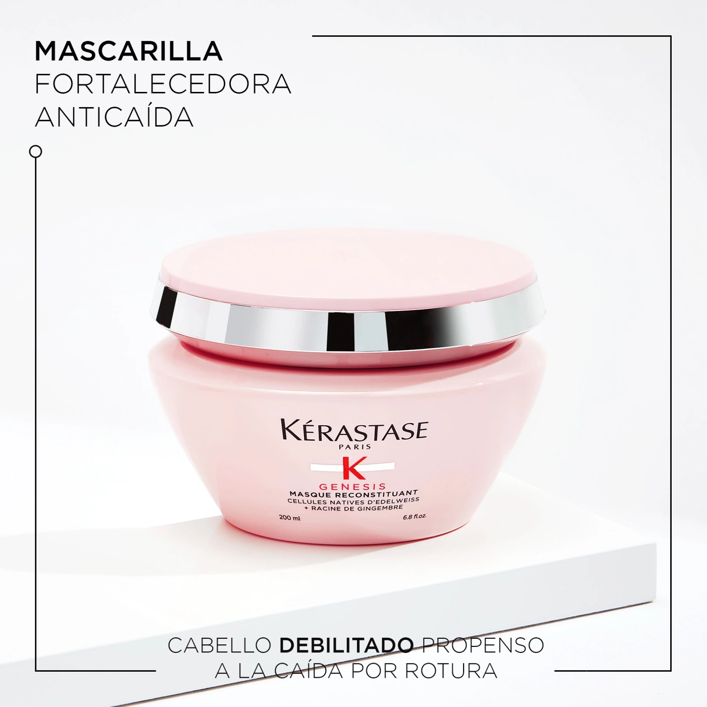 MASCARILLA PARA CABELLO DEBILITADO CON TENDENCIA A LA CAÍDA MASQUE RECONSTITUANT GENESIS 200ML - 3