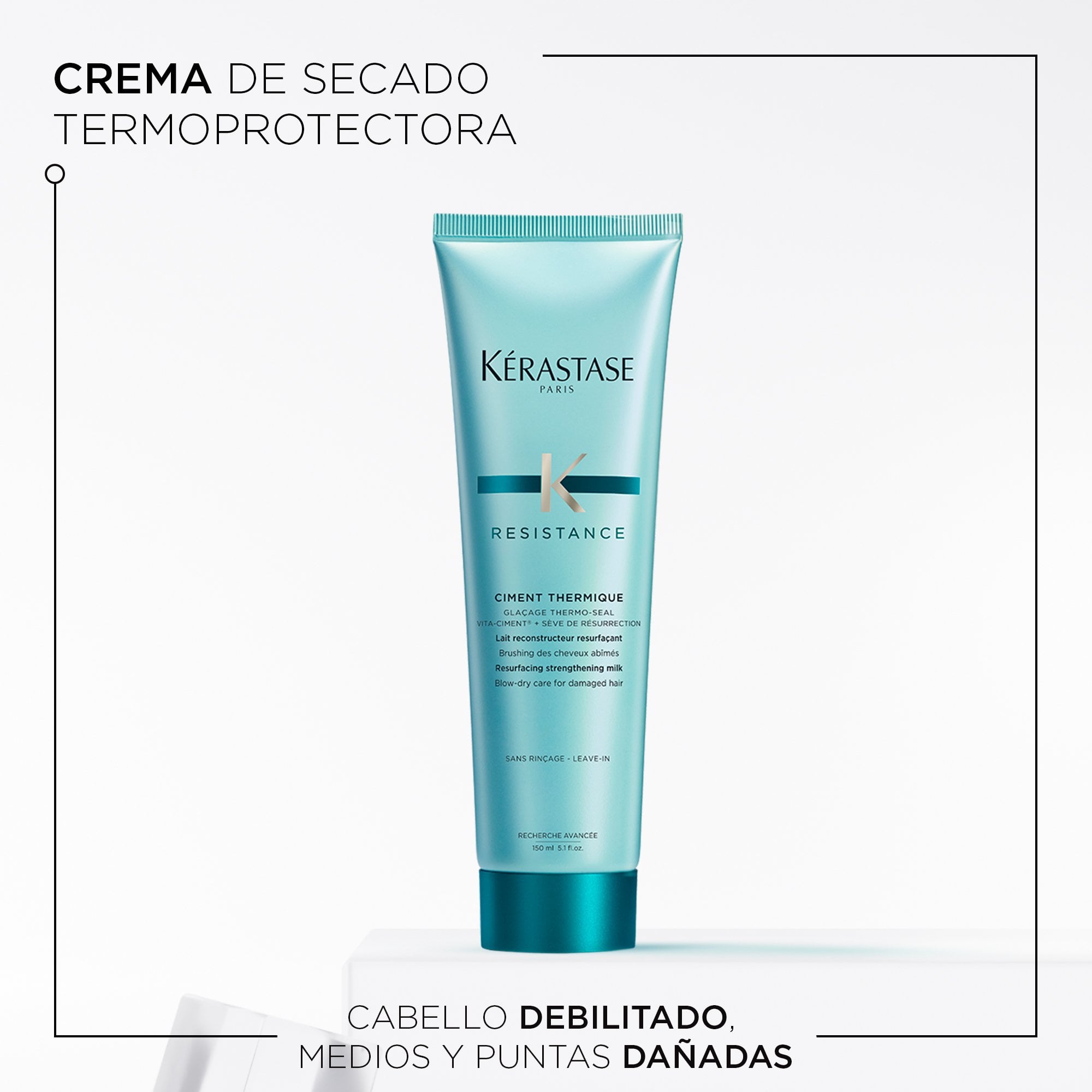 PROTECTOR TÉRMICO PARA CABELLO DAÑADO CIMENT THERMIQUE RESISTANCE 150ML - 2