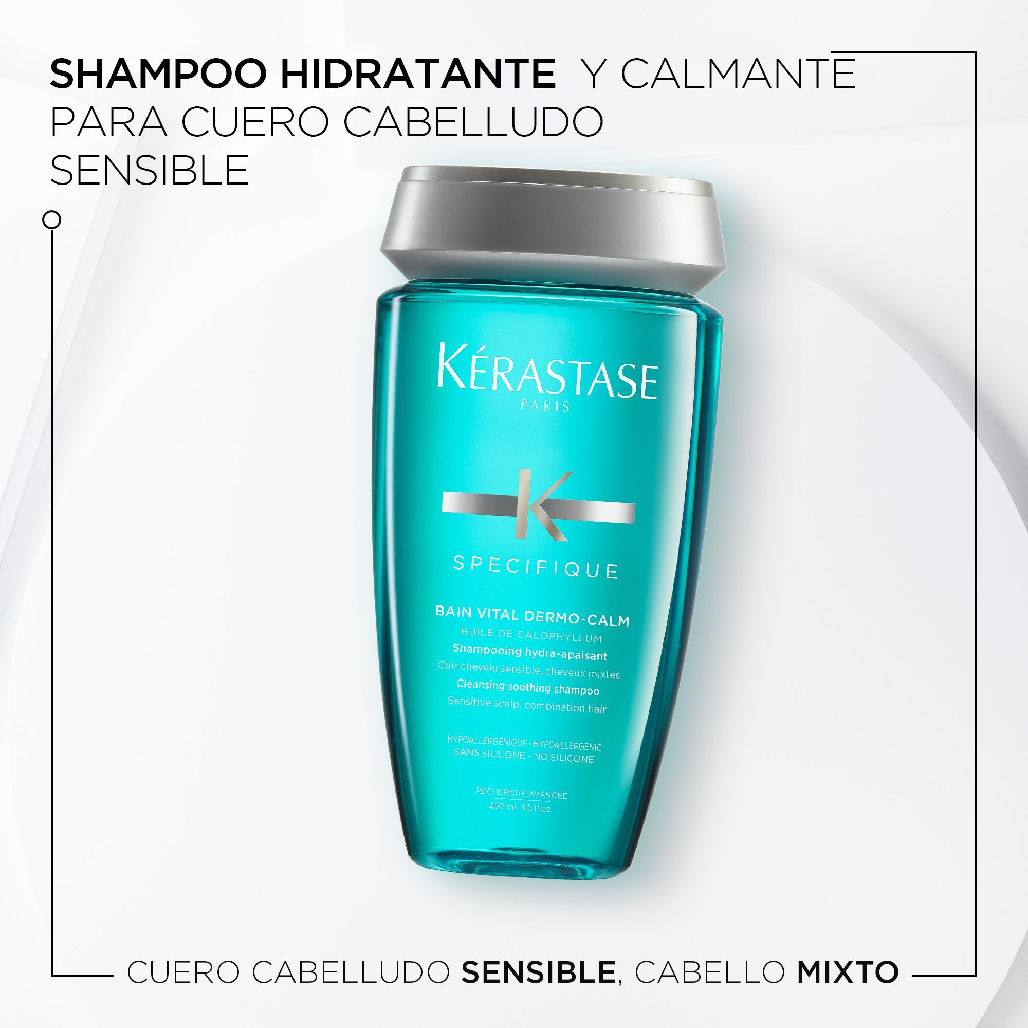 SHAMPOO HIPOALERGÉNICO CALMANTE PARA CUERO CABELLUDO SENSIBLE SPECIFIQUE BAIN VITAL 250ML - 2