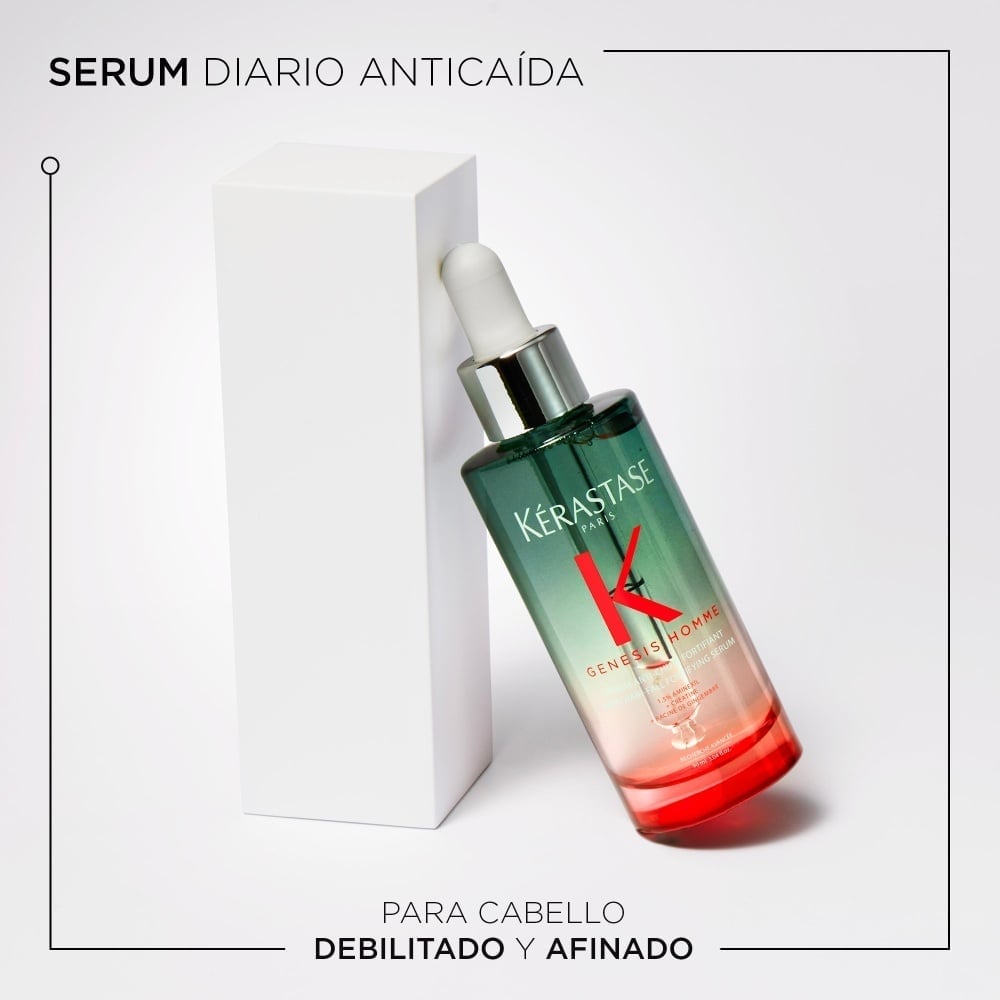 SÉRUM ANTI-CHUTE FORTIFIANT PARA CABELLOS DEBILITADOS CON TENDENCIA A LA CAÍDA GENESIS HOMME SERUM 90ML - 2