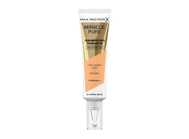 BASE MAX FACTOR MIRACLE PURE CRYSTAL BEIGE SPF30 30ML - 1