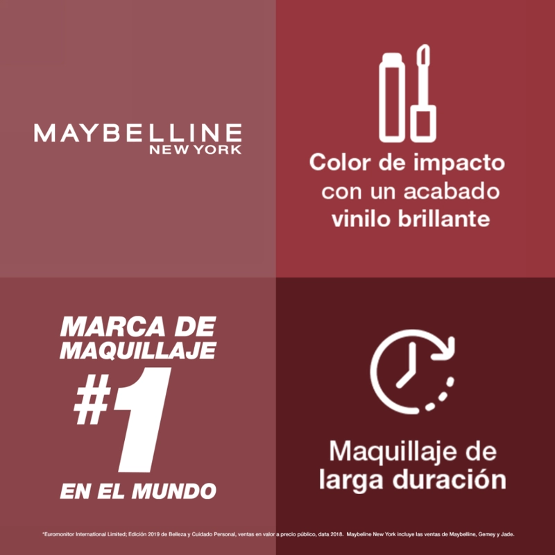 LABIAL MAYBELLINE LÍQUIDO NY VINYL INK WITTY 40 - 6