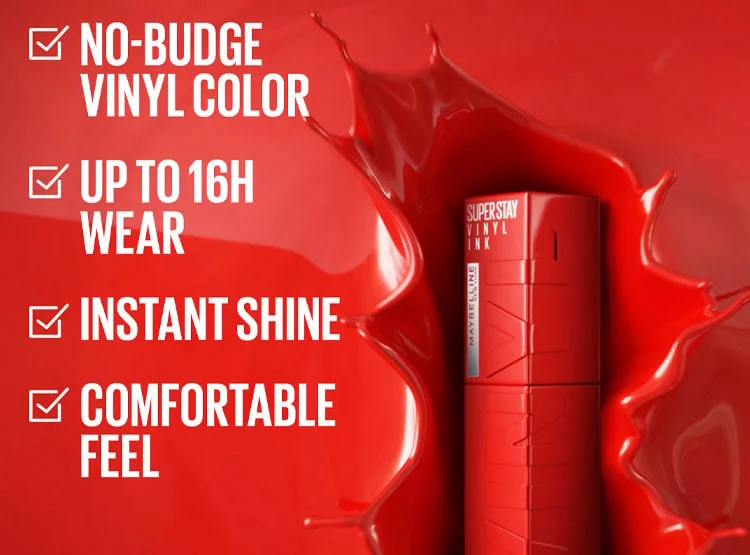 LABIAL MAYBELLINE LÍQUIDO NY VINYL INK PEACHY 15 - 6