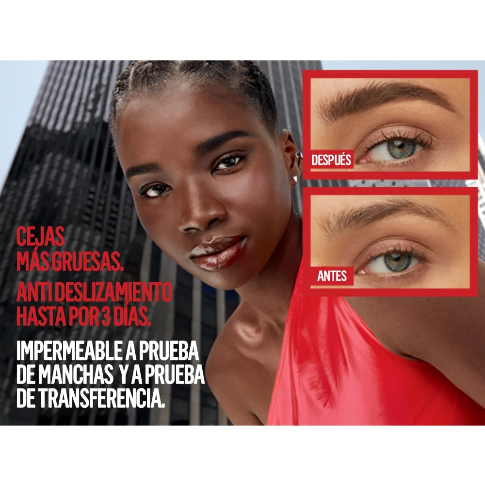 GEL DE CEJAS MAYBELLINE NY TATTOO BROW 3D MEDIUM BROWN - 4