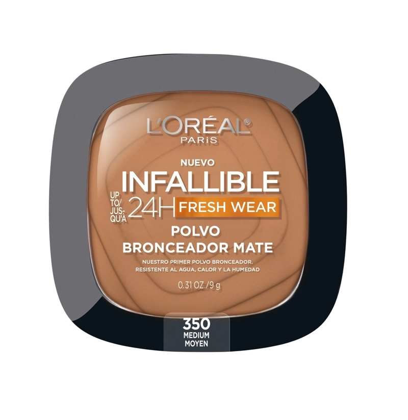 BRONCEADOR DE LARGA DURACIÓN L'OREAL PARIS INFALLIBLE - MATE SUAVE HASTA 24 HORAS TONO MEDIUM - 1