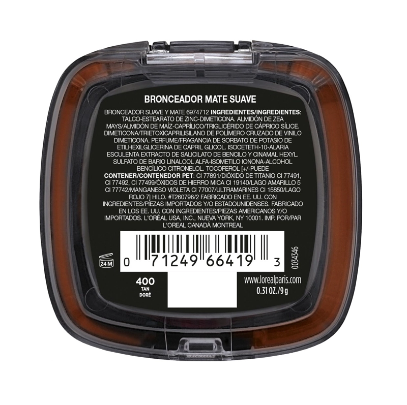 BRONCEADOR DE LARGA DURACIÓN L'OREAL PARIS INFALLIBLE - MATE SUAVE HASTA 24 HORAS TONO TAN - 3