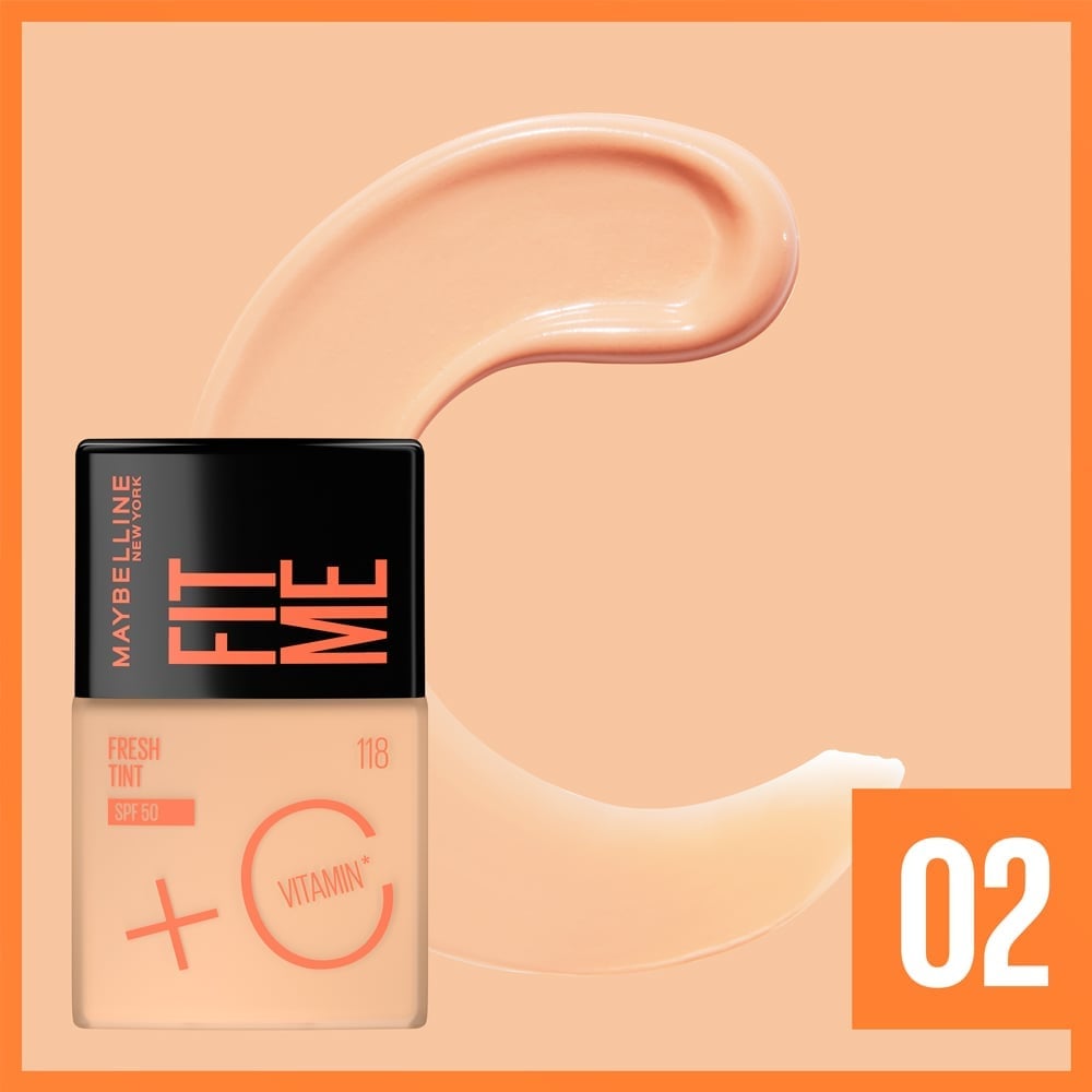 BASE MAYBELLINE NY FIT ME FRESH TINT 02 SPF50 30ML - 3