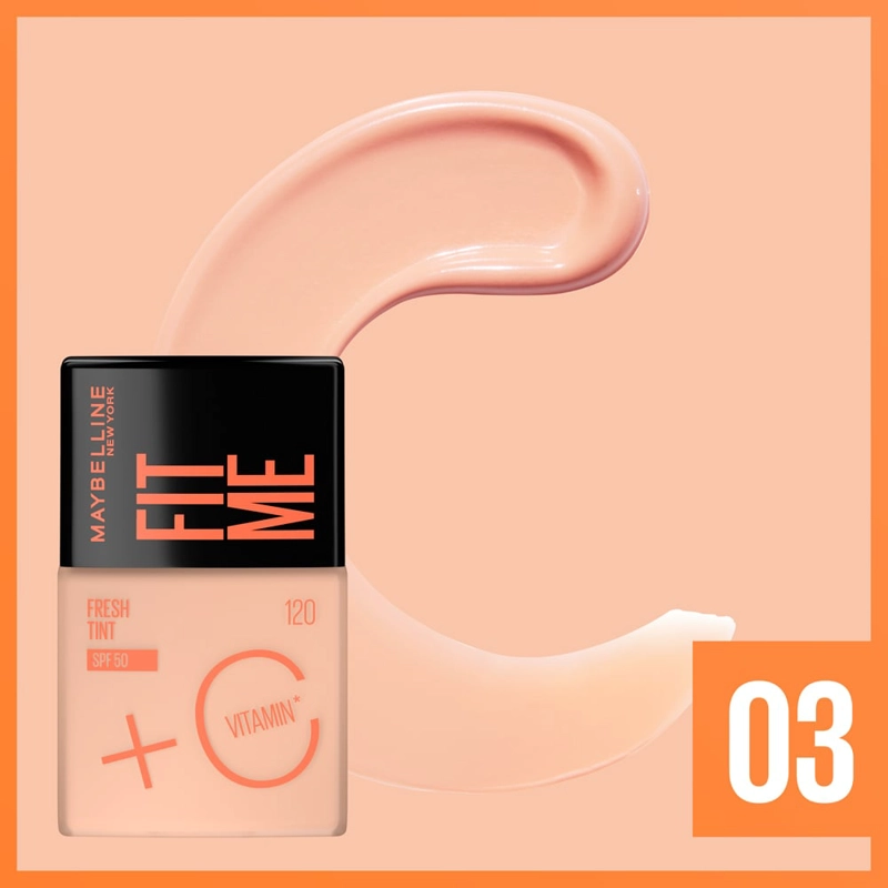 BASE MAYBELLINE NY FIT ME FRESH TINT 03 SPF50 30ML - 3