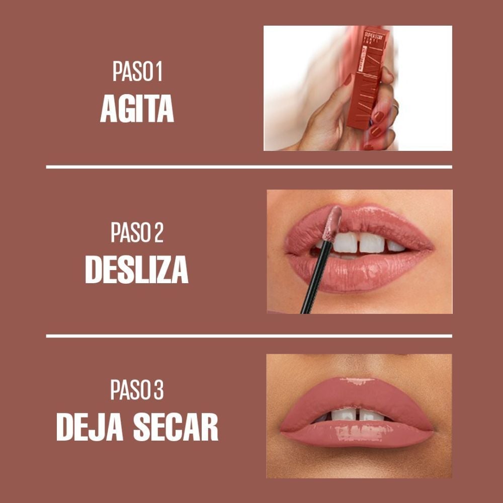 LABIAL LÍQUIDO MAYBELLINE NY VINYL INK NUDES PUNCHY - 4
