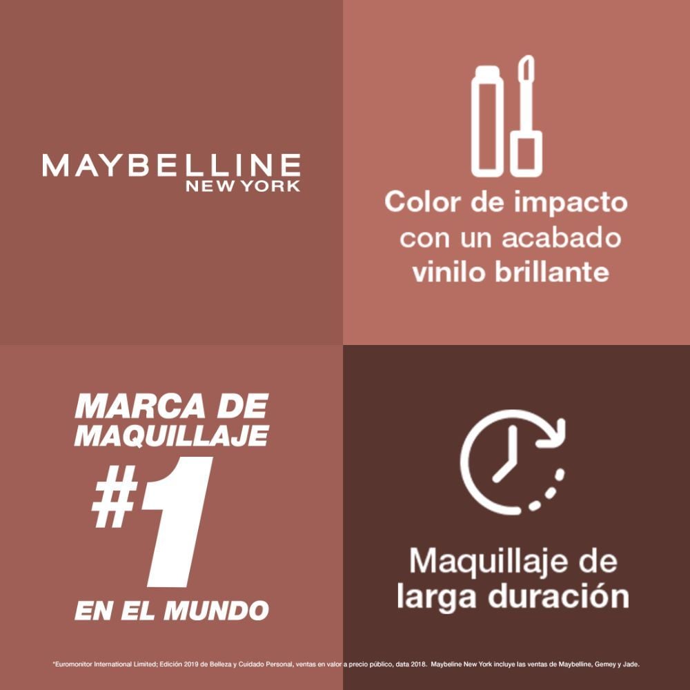 LABIAL LÍQUIDO MAYBELLINE NY VINYL INK NUDES PUNCHY - 6