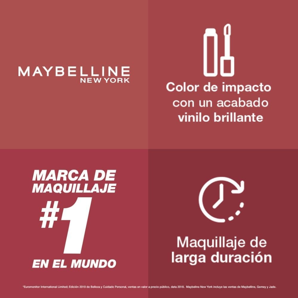 LABIAL LÍQUIDO MAYBELLINE NY VINYL INK NUDES PEPPY - 6