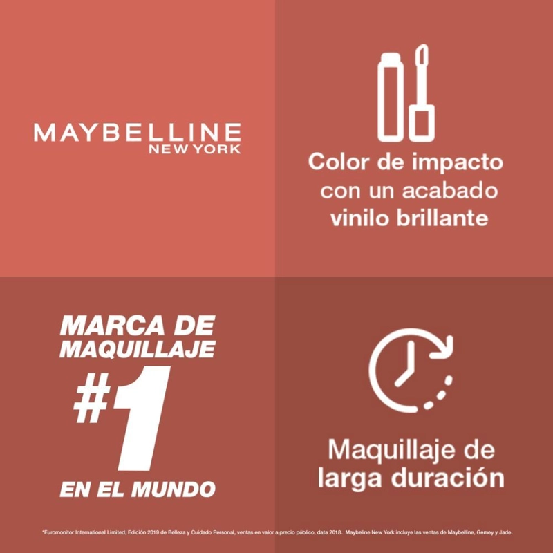 LABIAL MAYBELLINE LÍQUIDO NY VINYL INK NUDES GOLDEN - 6