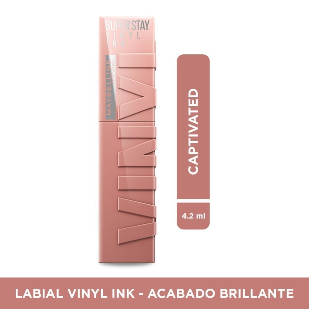 LABIAL MAYBELLINE LÍQUIDO NY VINYL INK NUDES CAPTIVATED - 1