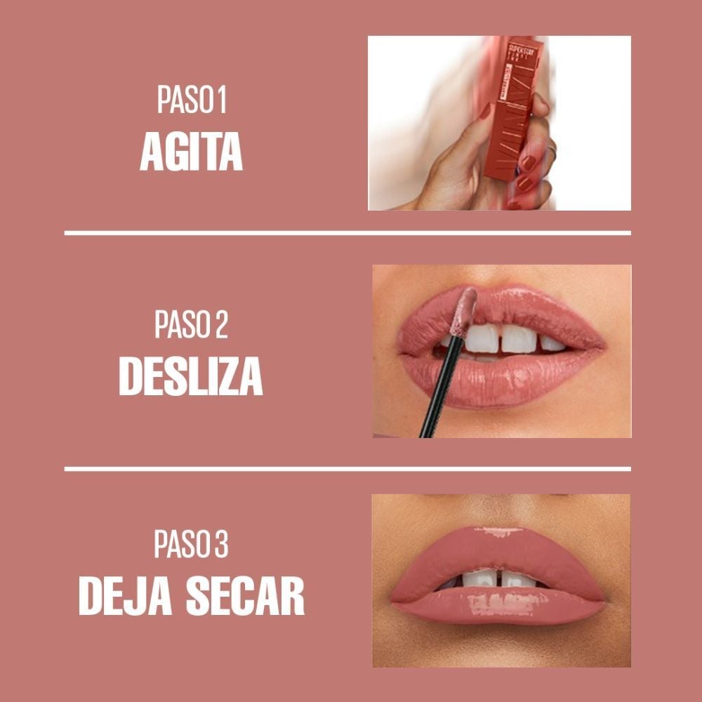 LABIAL MAYBELLINE LÍQUIDO NY VINYL INK NUDES CAPTIVATED - 4