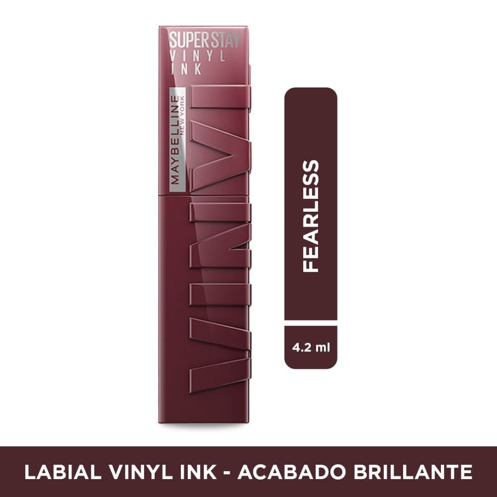 LABIAL MAYBELLINE LÍQUIDO NY VINYL INK NUDES FEARLESS - 1