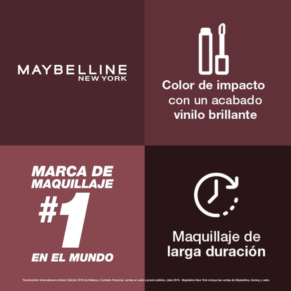 LABIAL MAYBELLINE LÍQUIDO NY VINYL INK NUDES FEARLESS - 6
