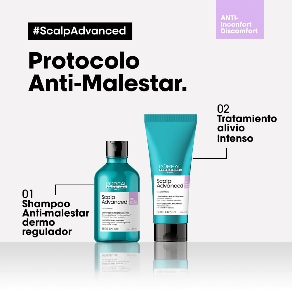 SHAMPOO EN GEL PARA CUERO CABELLUDO SENSIBLE SCALP ADVANCED ANTI-DISCOMFORT 300 ML - 9