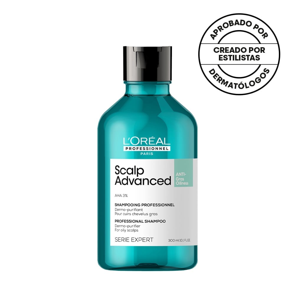 SHAMPOO EN GEL QUE PURIFICA EL CUERO CABELLUDO Y LA FIBRA DE RESIDUOS, SUDOR Y GRASA PARA UNA SENSACIÓN MÁS FRESCA Y LIMPIA SCALP ADVANCED ANTI-OILINESS 300 ML - 1