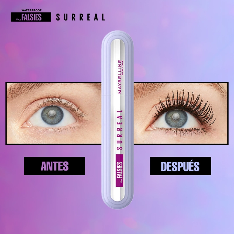 MÁSCARA DE PESTAÑAS MAYBELLINE NY FALSIES SURREAL WSH VERY BLACK - 4