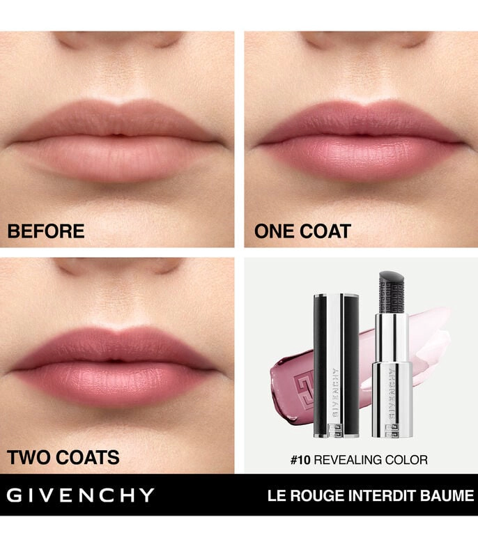 BÁLSAMO LABIAL GIVENCHY LE ROUGE INTERDIT N10 - REVEALING COLOR - 4