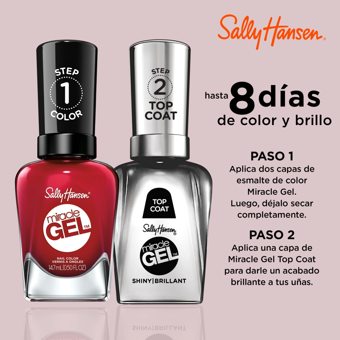ESMALTE SALLY HANSEN 99350170068 14.7 ML MIRACLE GEL CAN T BEET ROYALTY - 5