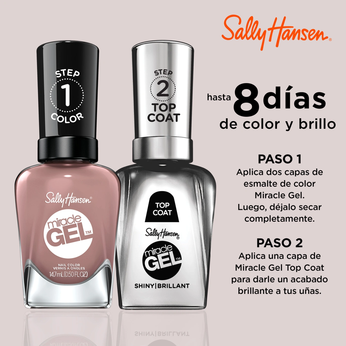 ESMALTE SALLY HANSEN 99350170073 14.7 ML MIRACLE GEL LOVE ME LILAC - 5
