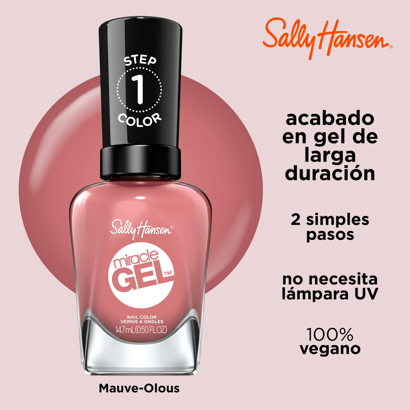 ESMALTE SALLY HANSEN 99350170009 14.7 ML MIRACLE GEL MAUVE-OLOUS - 4
