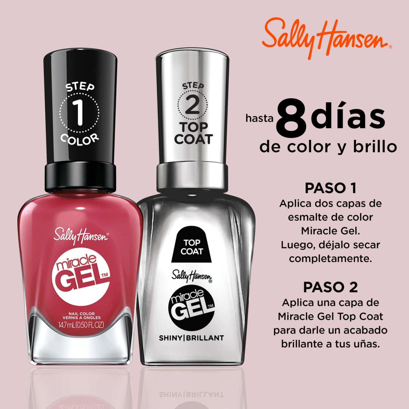 ESMALTE SALLY HANSEN 99350170017 14.7 ML MIRACLE GEL PROPER P-ROSE - 5