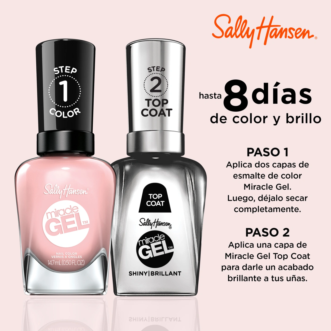 ESMALTE SALLY HANSEN 99350169989 14.7 ML MIRACLE GEL REGAL ROSE - 5