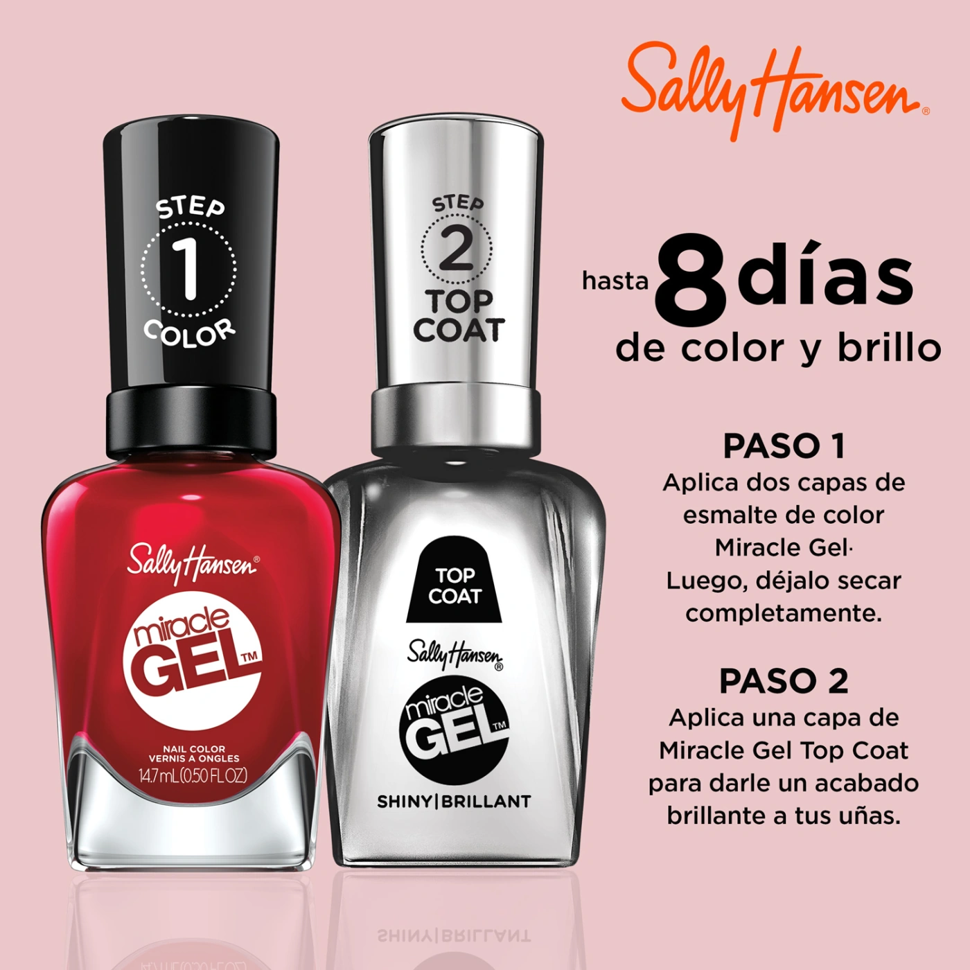 ESMALTE SALLY HANSEN 99350170064 14.7 ML MIRACLE GEL RHAPSODY RED - 5