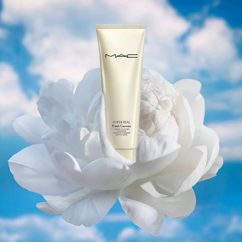 LIMPIADOR FACIAL MAC HYPER REAL FRESH CANVAS CREAM-TO-FOAM CLEANSER 30 ML - 4