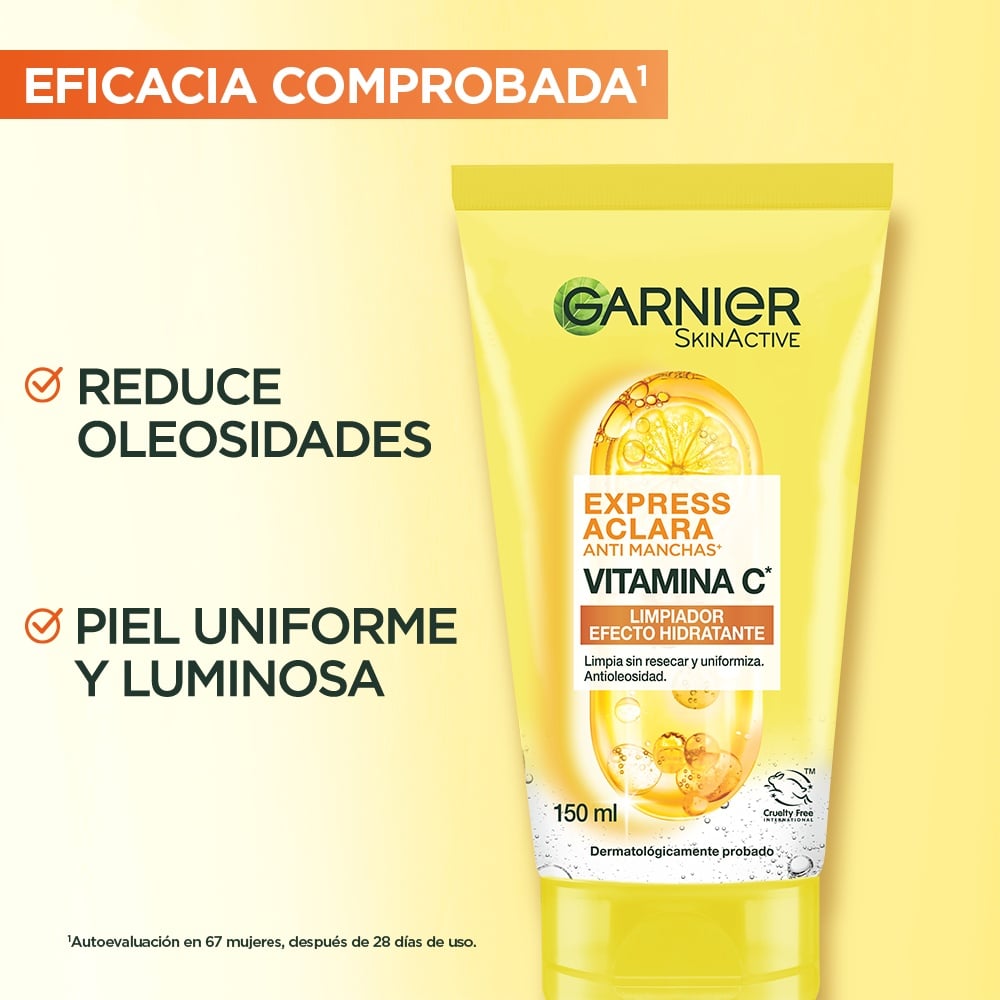 GEL FACIAL GARNIER EXPRESS ACLARA MATIFICANTE 150ML - 6