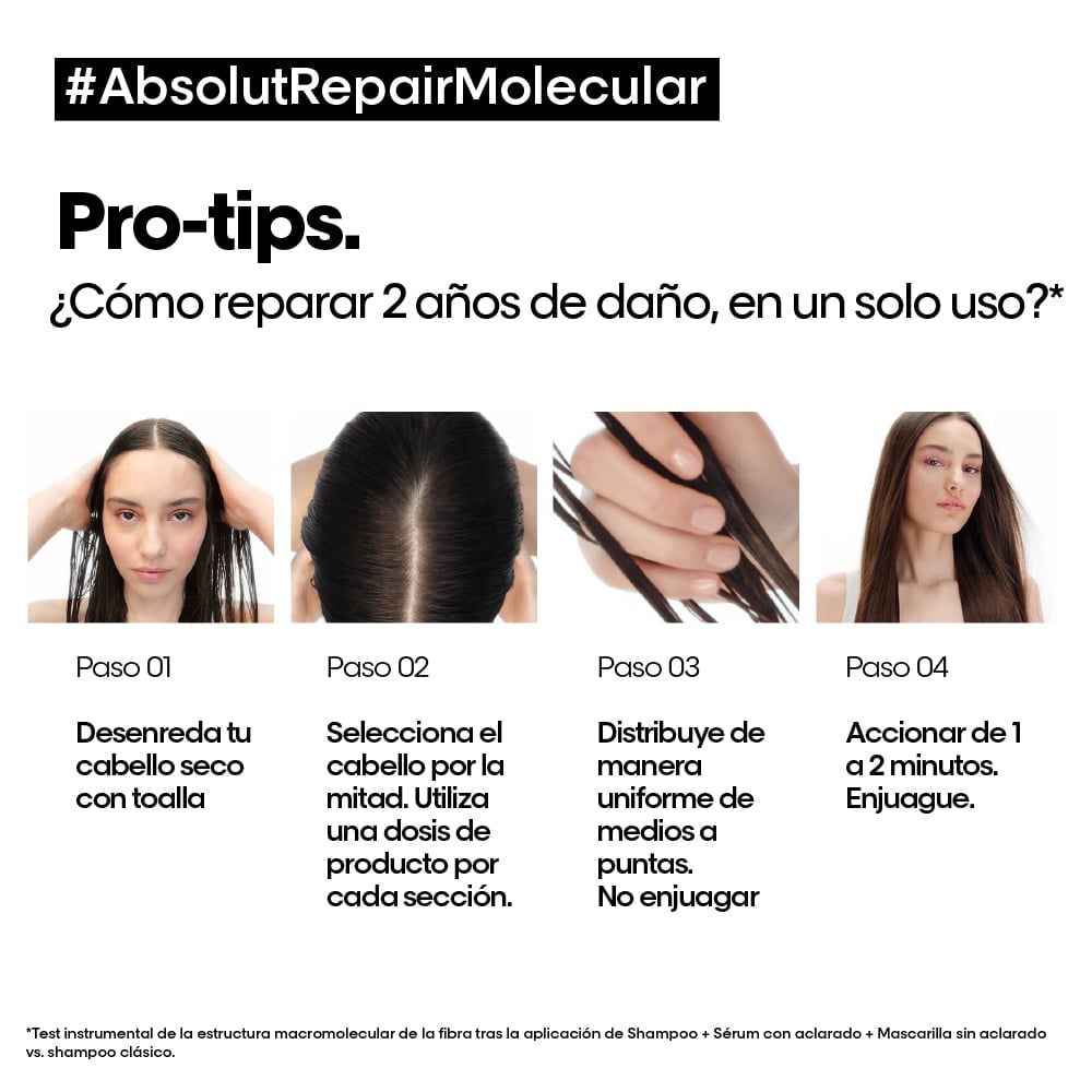 TERMOPROTECTOR LOREAL PROFESSIONNEL ABSOLUT REPAIR MOLECULAR REPARACIÓN MOLECULAR 100 ML - 6