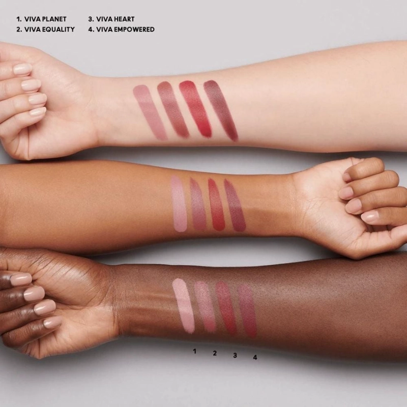 LABIAL MAC XIMAL SILKY MATTE VIVA GLAM LIPSTICK EN TONO VIVA HEART - 7