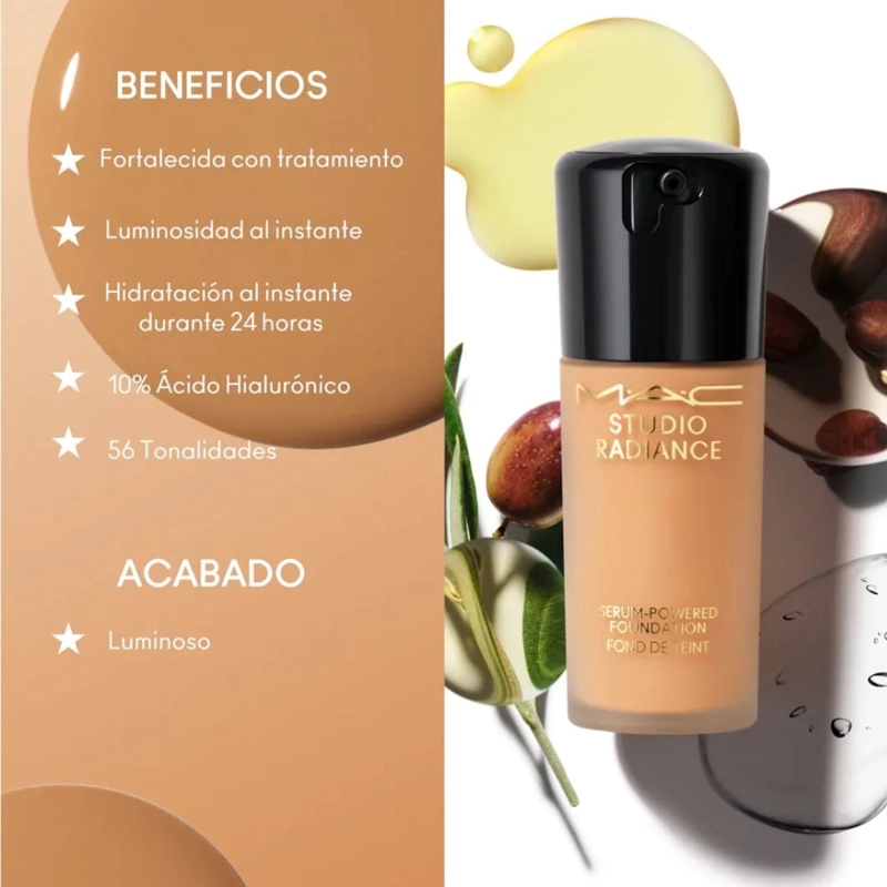 BASE MAC STUDIO RADIANCE SERUM-POWERED FOUNDATION NC10 30 ML - 3