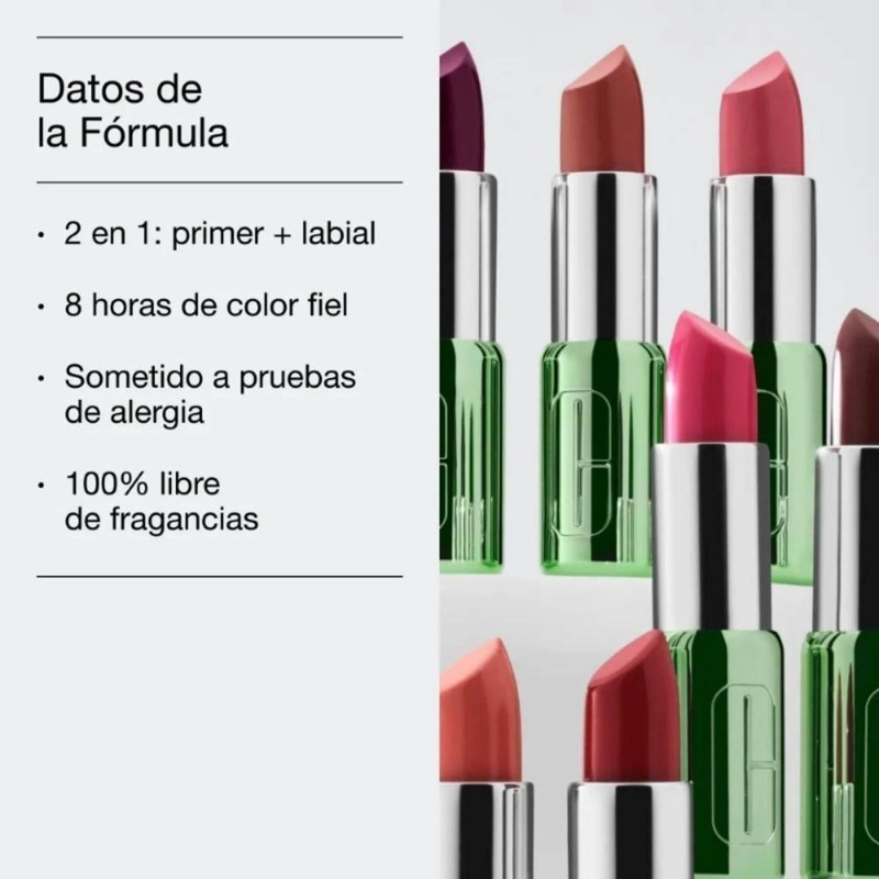 LABIAL CLINIQUE POP LONGWEAR LIPSTICK SATINADO PETAL POP - 4