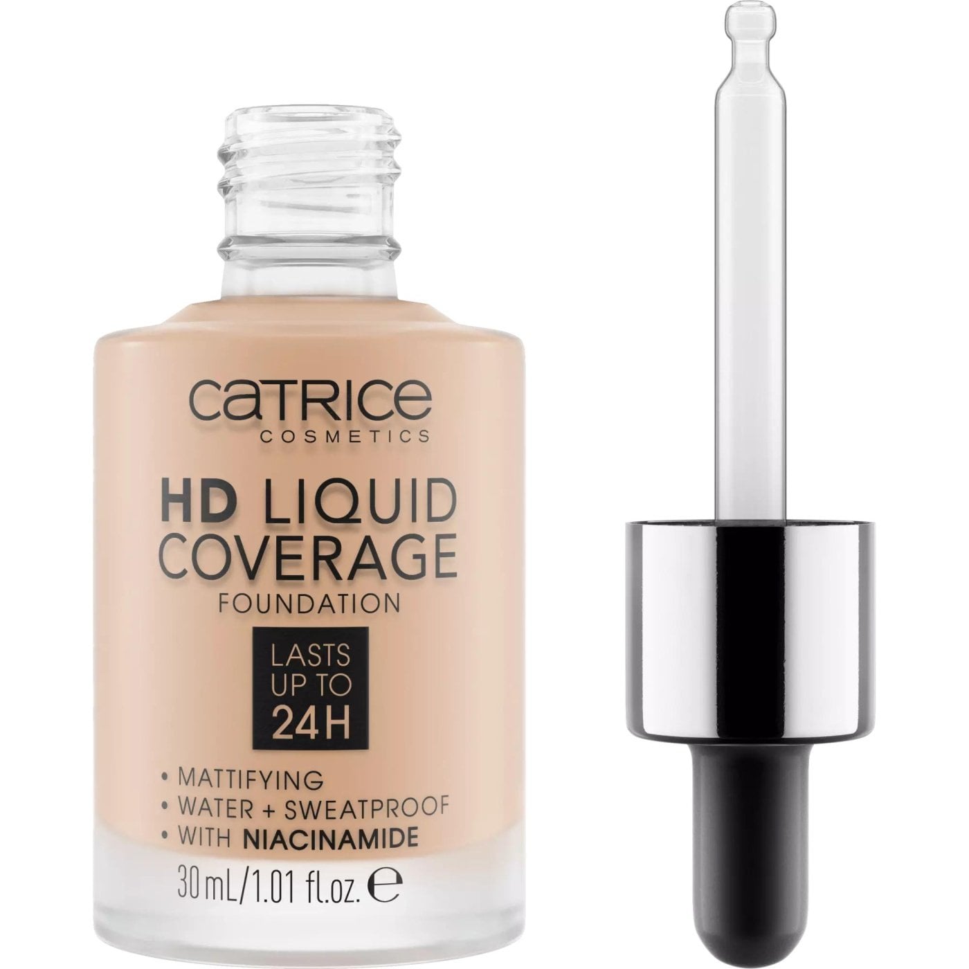 BASE DE MAQUILLAJE CATRICE HD LIQUID COVERAGE 030 SAND BEIGE - 1