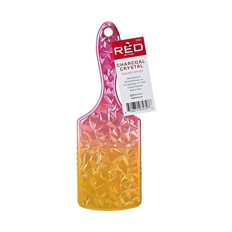 CEPILLO DE PALETA KISS RED CRYSTAL CHARCOAL - 2