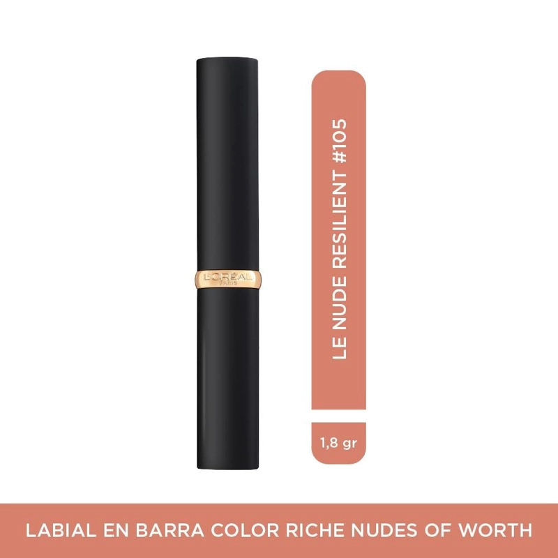 LABIAL LOREAL PARIS COLOUR RICHE NUDES OF WORTH RESILIENT #105 - 1