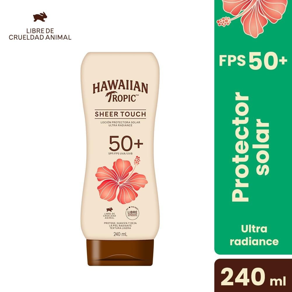 SET ROSTRO Y CUELLO HAWAIIAN TROPIC SPF 50+ SENSITIVE SKIN 60 ML + SHEER TOUCH 240 ML - 2