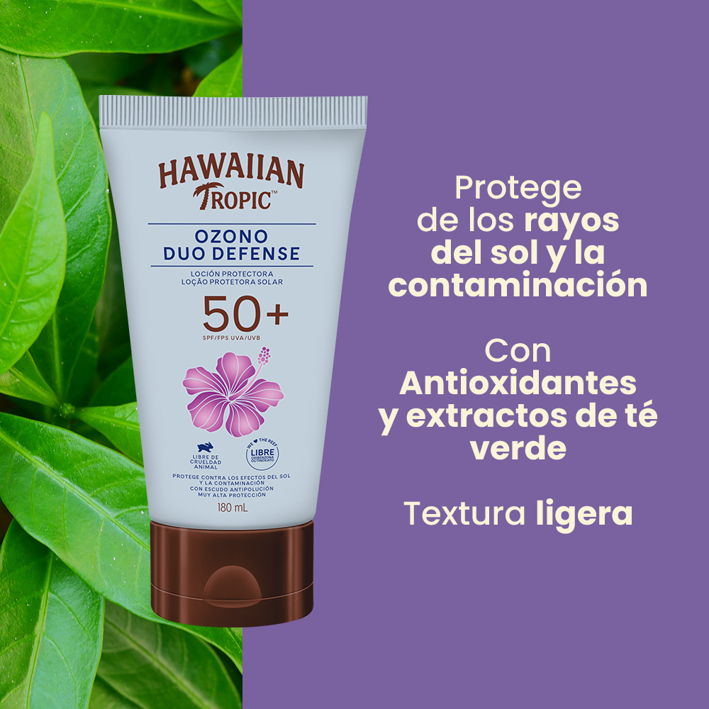 SET ROSTRO Y CUELLO HAWAIIAN TROPIC SPF 50+ OZONO MIST + LIP BALM + OZONO DUO DEFENSE - 4