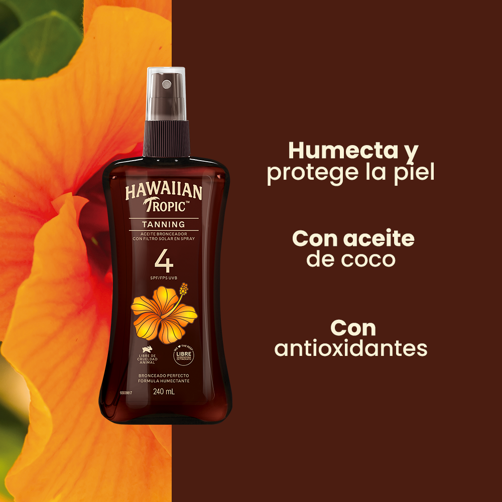 SET CORPORAL HAWAIIAN TROPIC SPF 30 LOCIÓN CARROT 240 ML + ACEITE BRONCEADOR 240 ML - 4