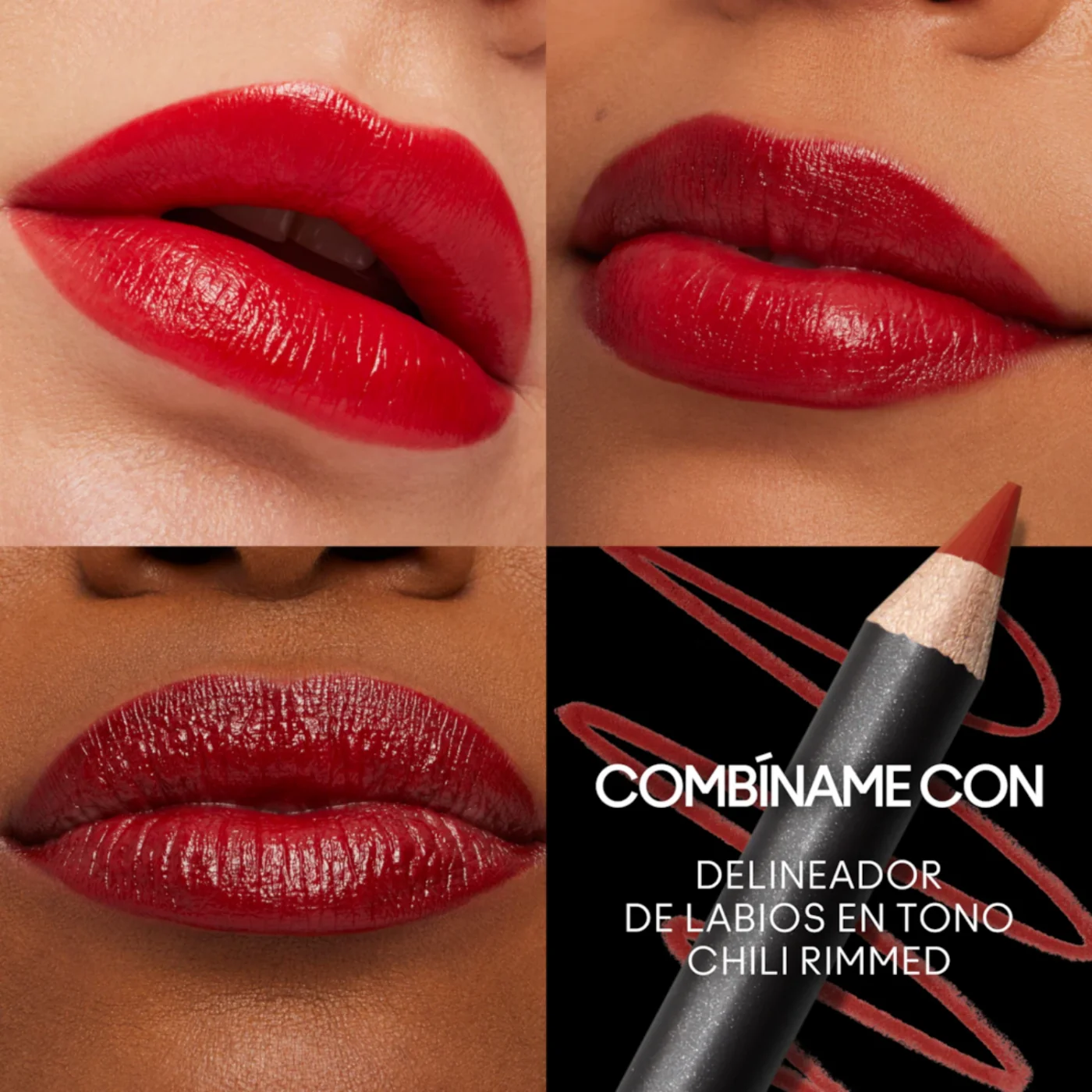 LABIAL MACXIMAL SLEEK SATIN TONO LEFT ON RED - 3