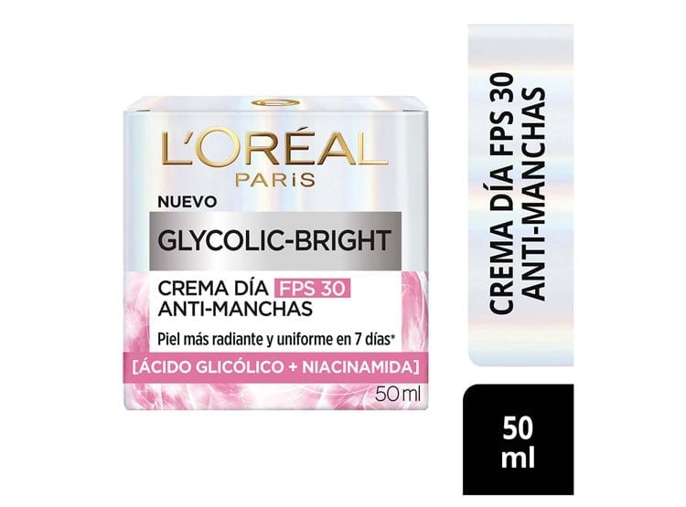 CREMA DÍA ROSTRO Y CUELLO L'ORÉAL ÁCIDO GLICÓLICO FPS30 50 ML - 1