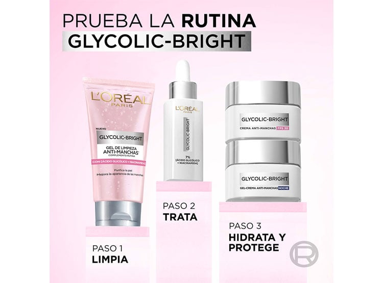 GEL LIMPIADOR ROSTRO Y CUELLO L'OREAL ÁCIDO GLICOLICO 150ML - 6