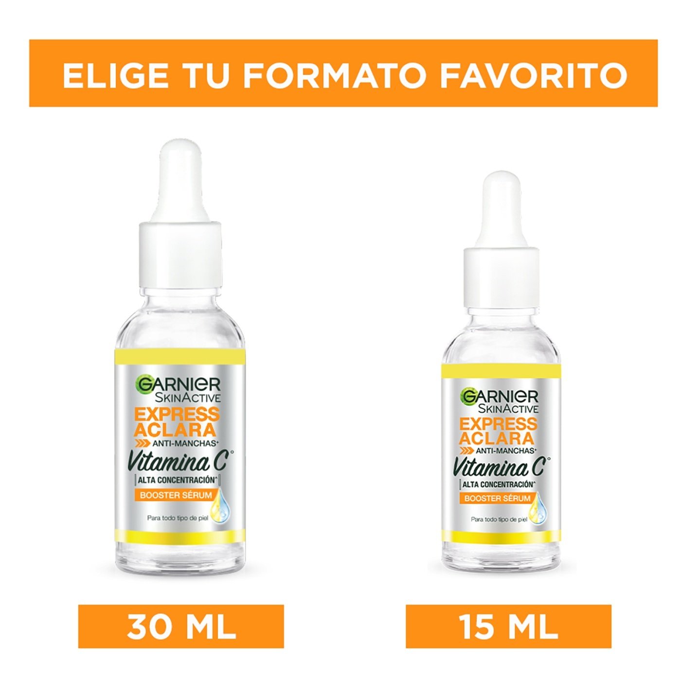 SERUM ROSTRO Y CUELLO GARNIER VITAMINA C EXPRESS ACLARA 15ML - 3