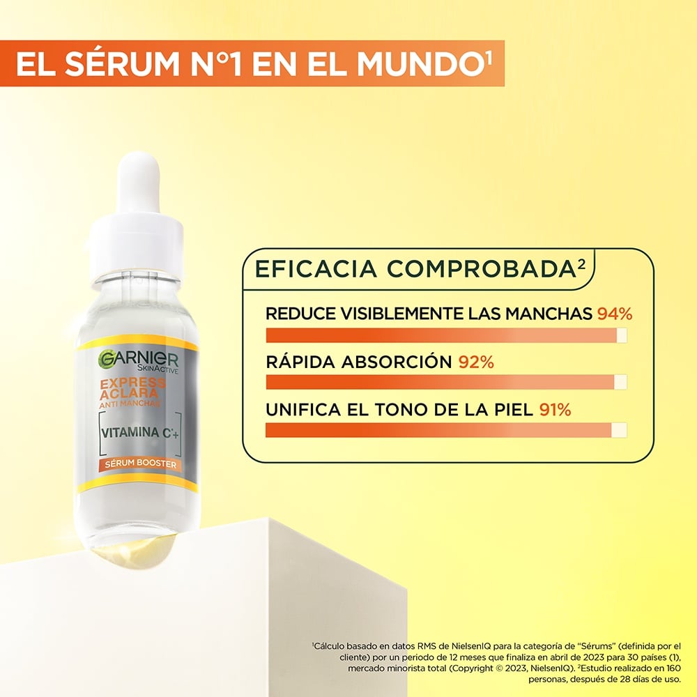 SERUM ROSTRO Y CUELLO GARNIER VITAMINA C EXPRESS ACLARA 15ML - 4