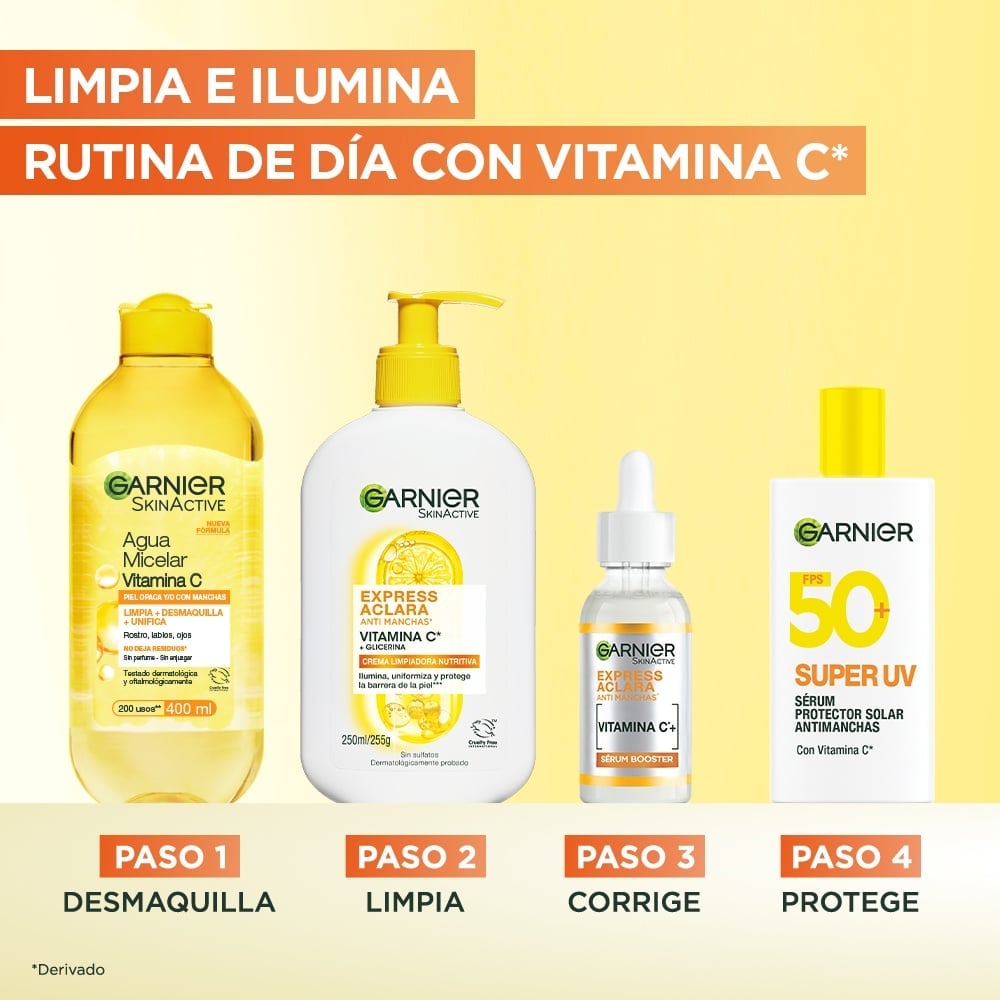 SERUM ROSTRO Y CUELLO GARNIER VITAMINA C EXPRESS ACLARA 15ML - 8