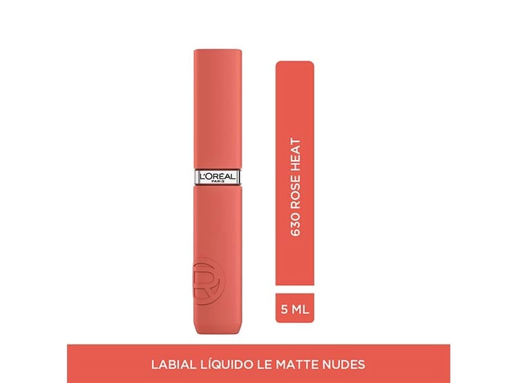 LABIAL LOREAL PARIS LIQUIDO MATTE INFALLIBLE: ROSE HEAT TONO 630 - 1