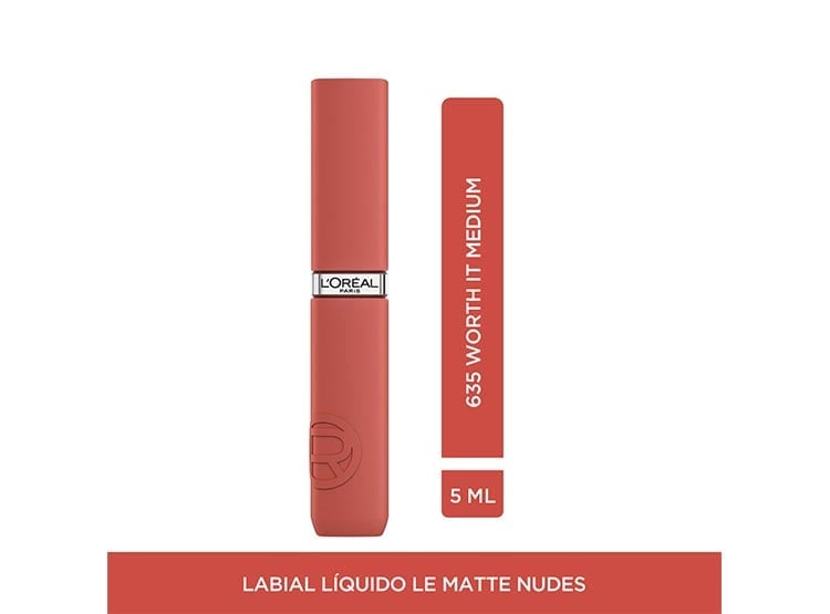LABIAL LOREAL PARIS LIQUIDO MATTE INFALLIBLE: WORTH IT MEDIUM TONO 635 - 1